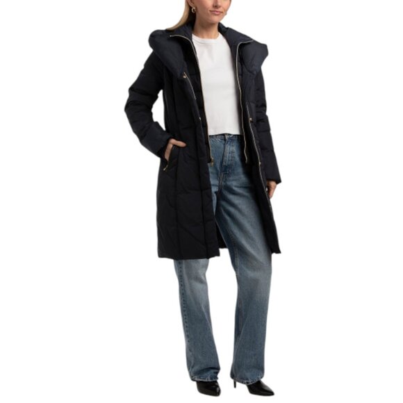 COLE HAAN Midlength Down Fill Puffer Coat - Picture 1 of 3
